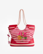 Sunset Club : Tote Bag - Handcrafted - Fizzy Goblet - Red - White