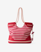 Sunset Club : Tote Bag - Handcrafted - Fizzy Goblet - Red - White