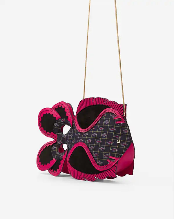 Pink Noise : Fish Bag - Pink - Sling Bag - Handcrafted - India - Fizzy Goblet