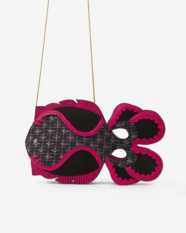 Pink Noise : Fish Bag - Pink - Sling Bag - Handcrafted - India - Fizzy Goblet