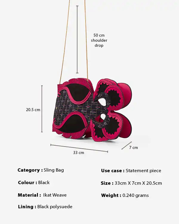 Pink Noise : Fish Bag - Pink - Sling Bag - Handcrafted - India - Fizzy Goblet