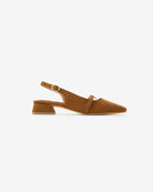 Cinnamon Girl : Slingback Mules - Fizzy Goblet - Handcrafted - Brown