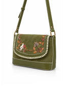 Olive a Sudden : Sling Bag - Olive - Sling bag - Handcrafted - Indian