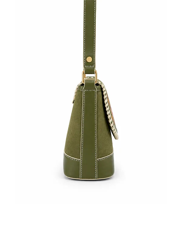 Olive a Sudden : Sling Bag - Olive - Sling bag - Handcrafted - Indian