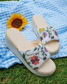 Jim Jam : Wedges - Floral - Handcrafted - Fizzy Goblet