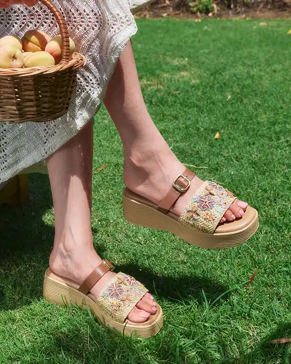 Grilled Cheese : Double Decker Wedges - Handcrafted - Fizzy Goblet - Heels