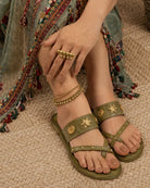 Mehndi : Kolha Flats - Fizzy Goblet - Handcrafted - Indian