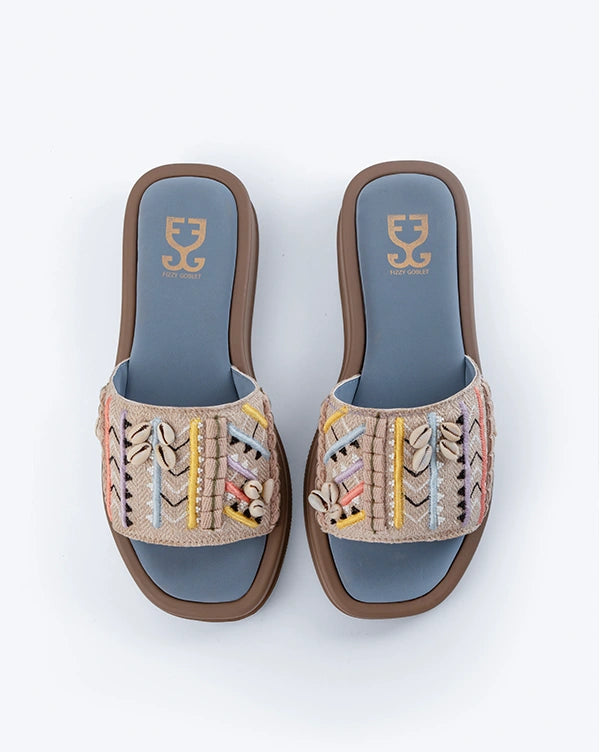 Making Waves : Bomba Sliders - Fizzy Goblet - Handcrafted - Blue