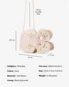 Floral Finomena : Fish Bag - Ivory - Sling Bag - Fizzy Goblet - Handcrafted