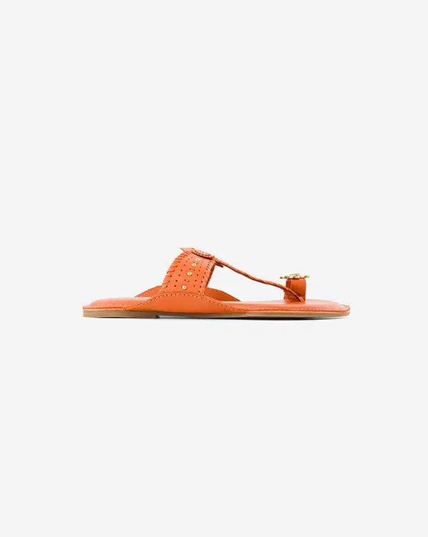 Genda : Koha Flats - Orange - Fizzy Goblet - Handcrafted - Indian