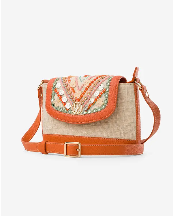 Lucky Orange : Sling Bag - Handcrafted - Fizzy Goblet