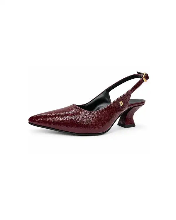 Merlot Mood : Slingback Mules