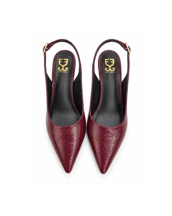 Merlot Mood : Slingback Mules