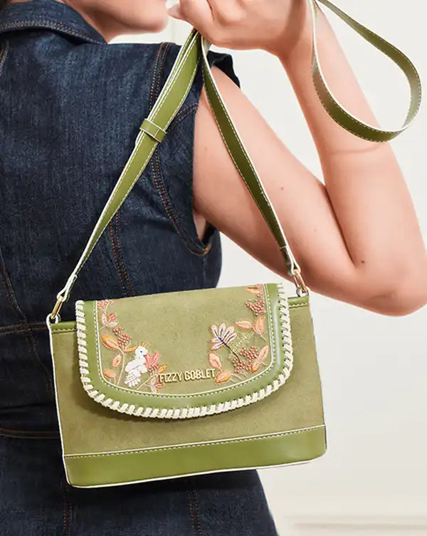Olive a Sudden : Sling Bag - Olive - Sling bag - Handcrafted - Indian