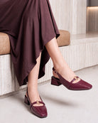Ruby Tuesday : Slingback Mules - Ruby - Handcrafted - Fizzy Goblet