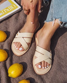 Sea Salt : Sandals - Off White - Handcrafted - Fizzy Goblet