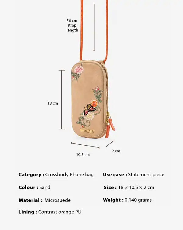 Secret Garden : Phone Bag - Handcrafted - Fizzy Goblet - Indian