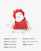 Stripe Club : Shoulder Bag - Handcrafted - Fizzy Goblet 