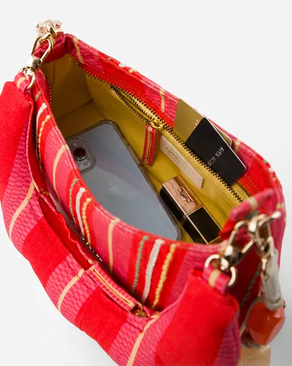 Stripe Club : Shoulder Bag - Handcrafted - Fizzy Goblet 