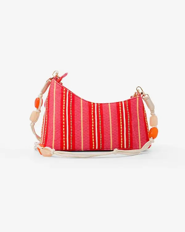 Stripe Club : Shoulder Bag - Handcrafted - Fizzy Goblet 