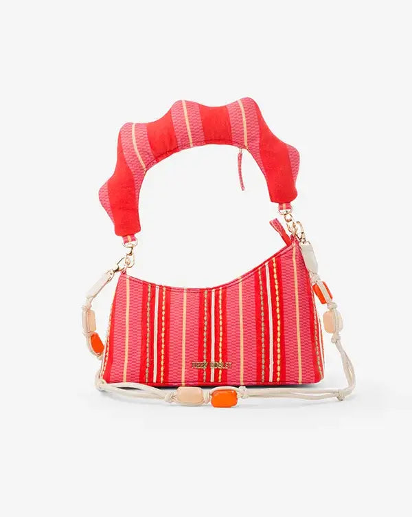 Stripe Club : Shoulder Bag - Handcrafted - Fizzy Goblet 