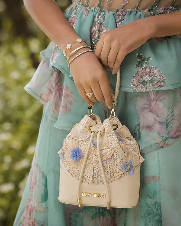Sugar Coated : Bucket Bag - Handcrafted -Fizzy Goblet