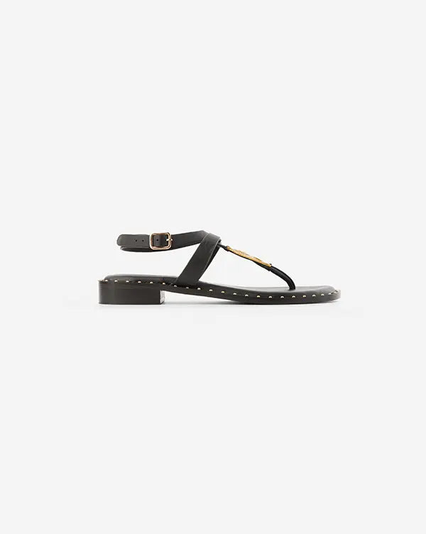 Surma : Thong Sandals - Black - Handcrafted - Fizzy Goblet 