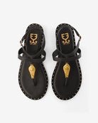 Surma : Thong Sandals - Black - Handcrafted - Fizzy Goblet 