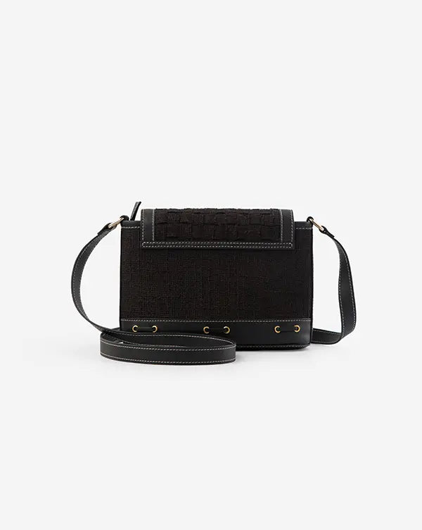 Tweed Dreams : Shoulder Bag - Fizzy Goblet - Handcrafted - Black