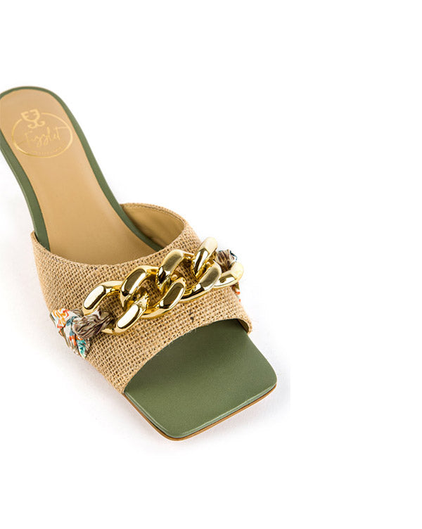 Cha Cha Cha : Kitten Heels - Jute