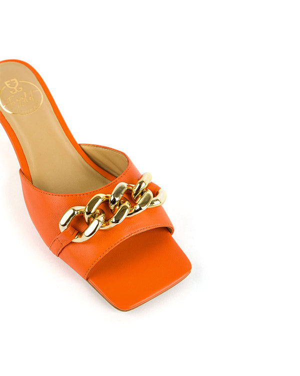 Women Orange Heels ()