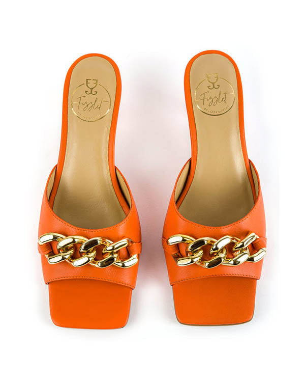 Cha Cha Cha : Kitten Heels - Orange