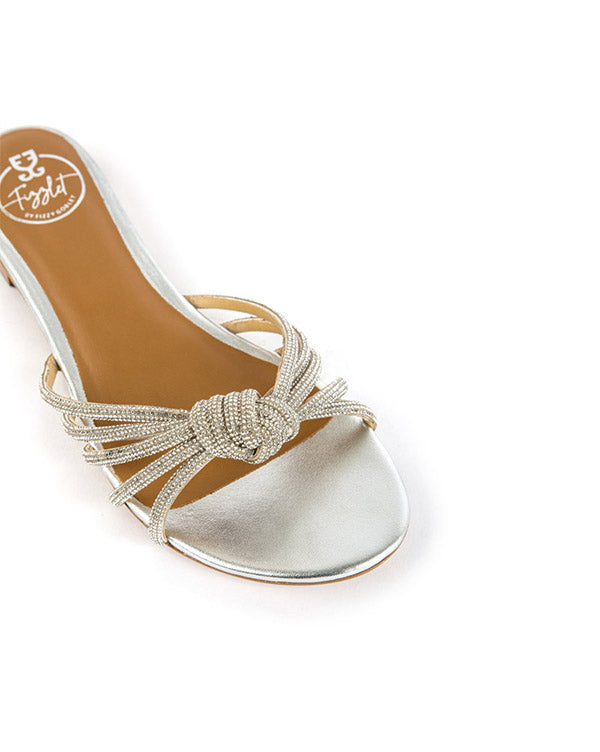 Mambo : Knot Flats - Silver