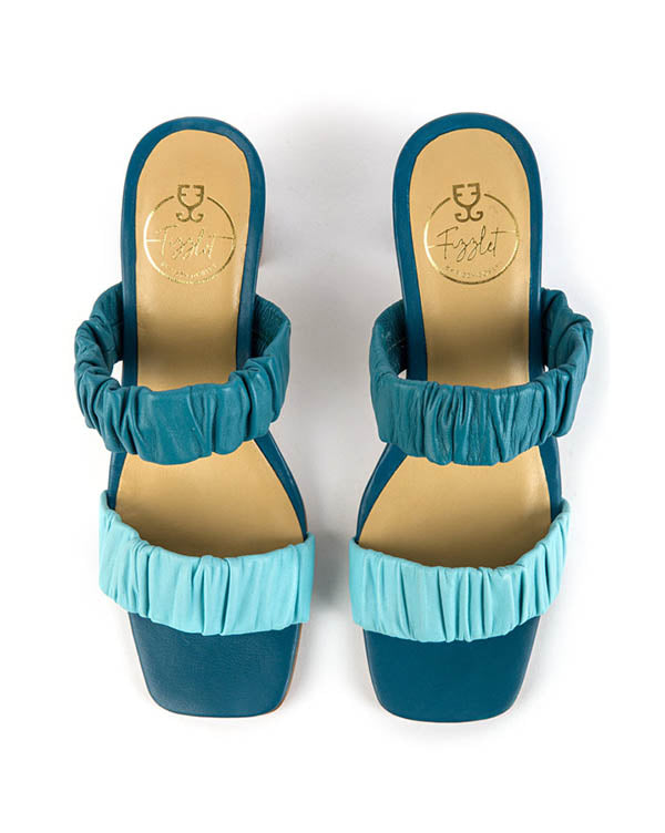 Flamenco : Block Heels - Ombre Blue