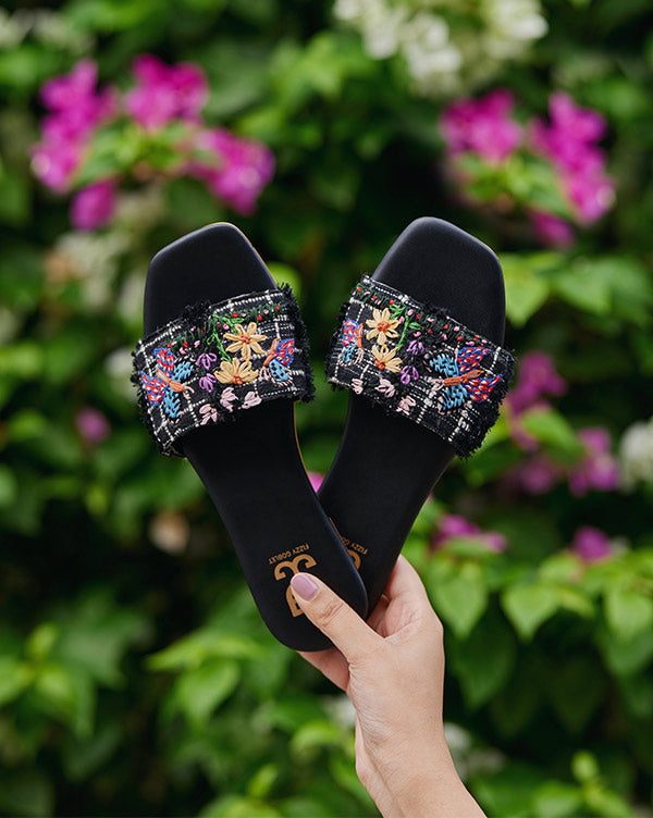 Midnight Blooms - Sandals