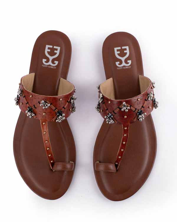 Buy Handcrafted Jaipur Kolha Flats Online - Fizzy Goblet