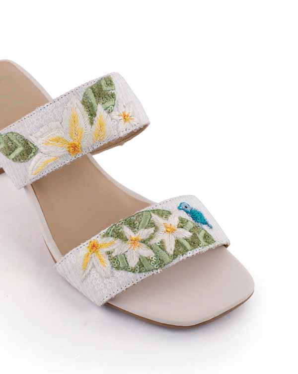 Floral hotsell sandal heels