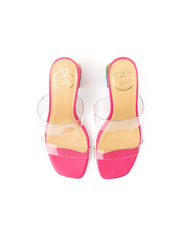 Jimmy Choo | Shoes | Jimmy Choo Neon Orange Pink Transparent Heels Size Us  75 | Poshmark